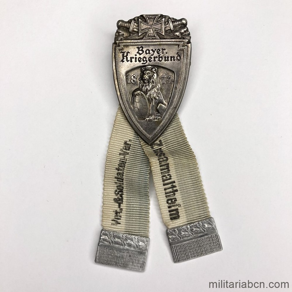 Alemania. Distintivo de Veteranos del Ejército de Baviera. Bayer Kriegerbund