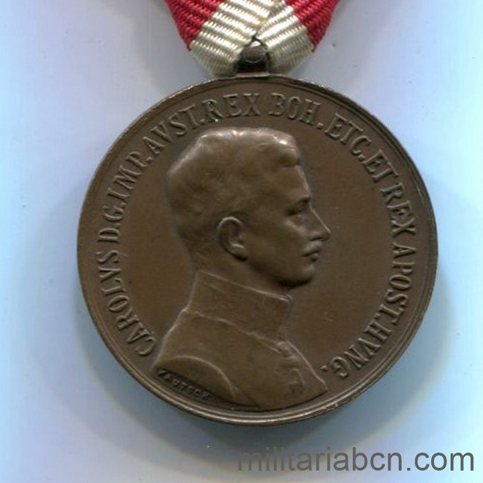 Austria. Medalla de la Bravura. 1916-1918. Karl I. Bronce.