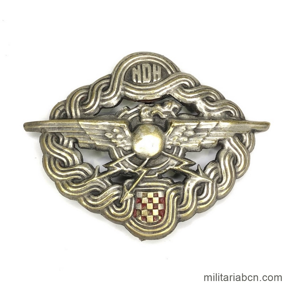 Croacia. Segunda Guerra Mundial. Distintivo de Asistente de Vuelo de la Aviación Ustacha Croata