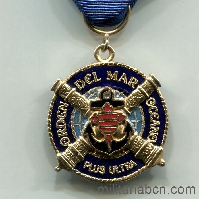 Medalla de la Orden del Mar Océano. Plus Ultra. Época Juan Carlos I.