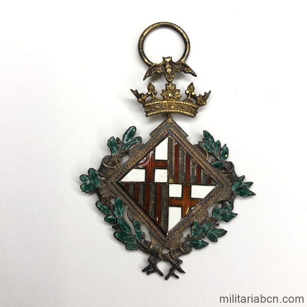 Medalla de Concejal del Ayuntamiento de Barcelona. Época Alfonso XIII