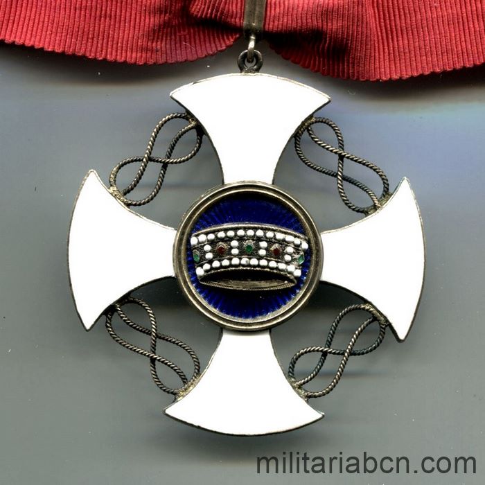 Italia. Orden de la Corona de Italia.  Cruz de Comendador