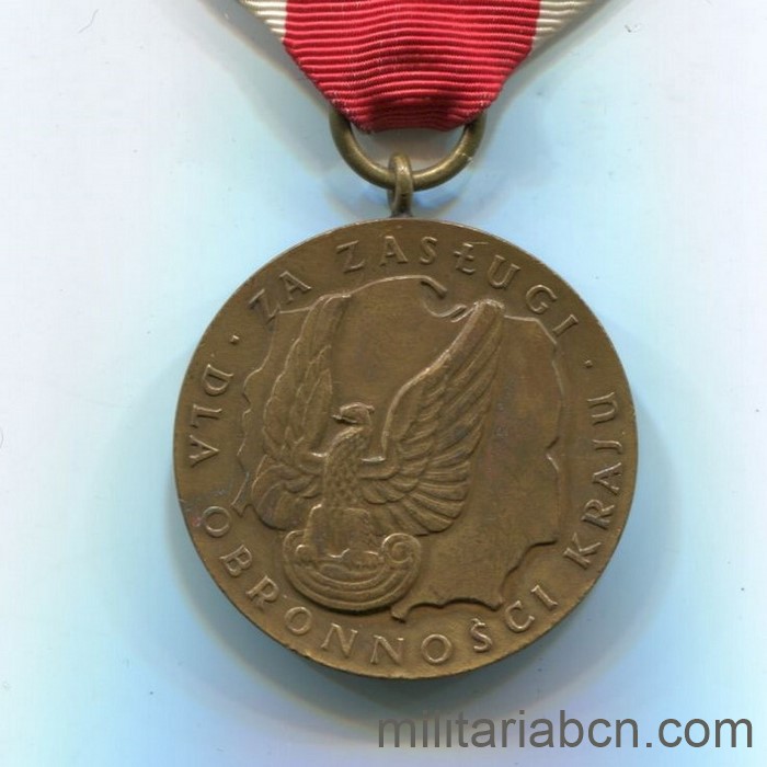 Polonia. Medalla al Mérito en la Defensa Nacional. Versión bronce