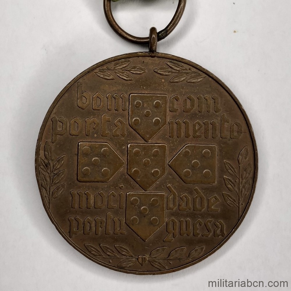 Portugal. Medalla de Buen Comportamiento de las Mocedades Portuguesas. Bronce