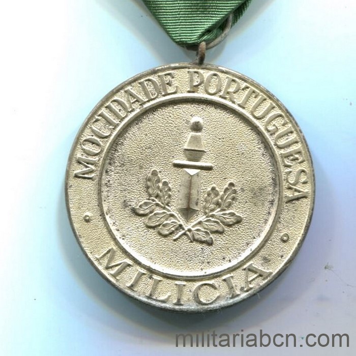 Portugal.    Medalla de la Milicia de las Mocedades Portuguesas. Versión plata.