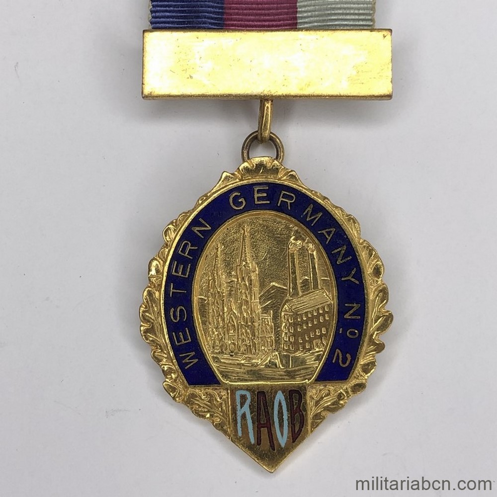 Medalla Masónica. Royal Antediluvian Order of Buffaloes. Western Germany N 2. Ejército de Ocupación británico en Alemania