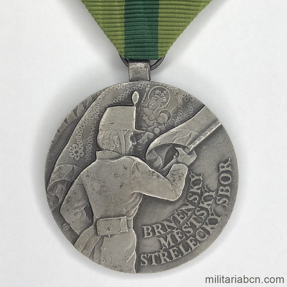 República Checa. Medalla del 2º Centenario del Cuerpo Municipal de Fusileros de Brno. Versión plata