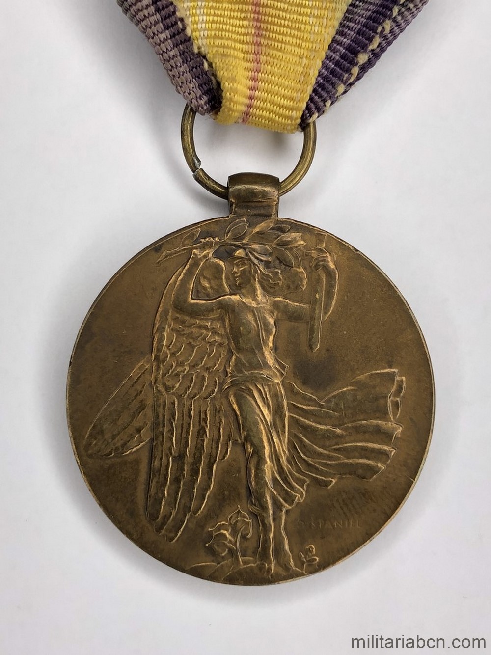 República Checoslovaca. Medalla Interaliada o de la Victoria. Primera Guerra Mundial. Primer modelo