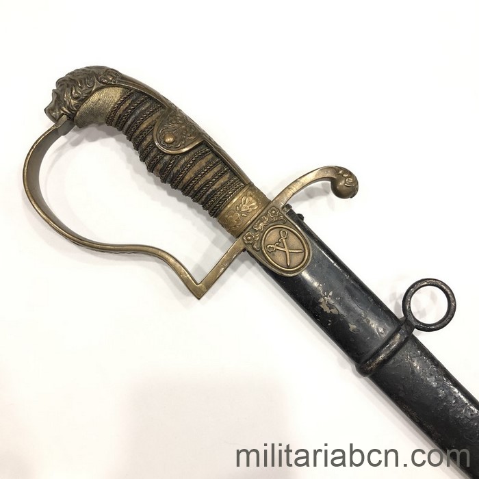 Alemania Imperial. Sable de Oficial de Caballería. Modelo Media Cabeza de León
