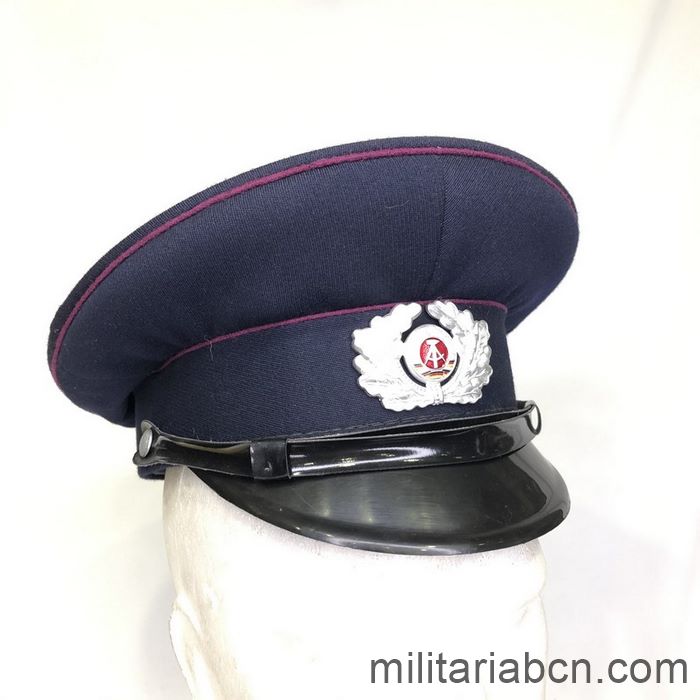 DDR. República Democrática Alemana. Gorra de plato de la Brandschutzpolizei. Policía de Bomberos