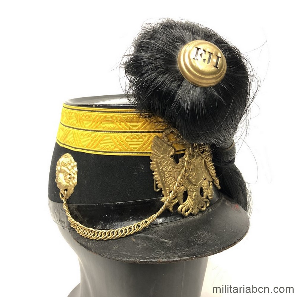 Austria Imperial. Shako o Chacó de Sargento del KuK Armee. 1ª Guerra