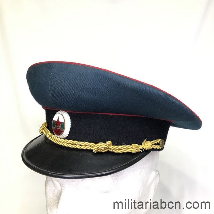 República Popular de Bulgaria. Gorra de plato de Parada de Oficial de Tropas Acorazadas