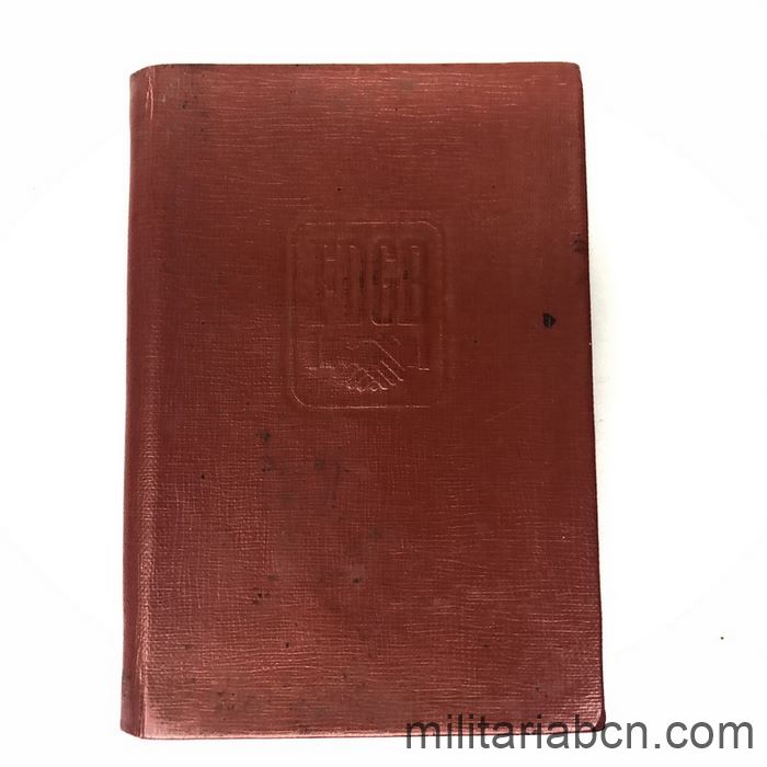 DDR Carnet del Freier Deutscher Gewerkschaftsbund
