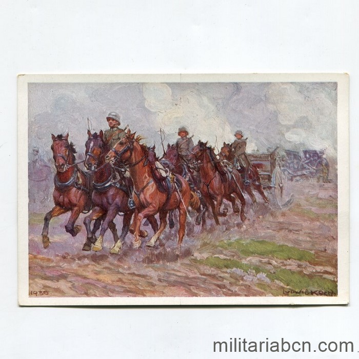 Austria. Postal. Österreichs Bundesheer. Período entreguerras. Feldartillerie. 1930