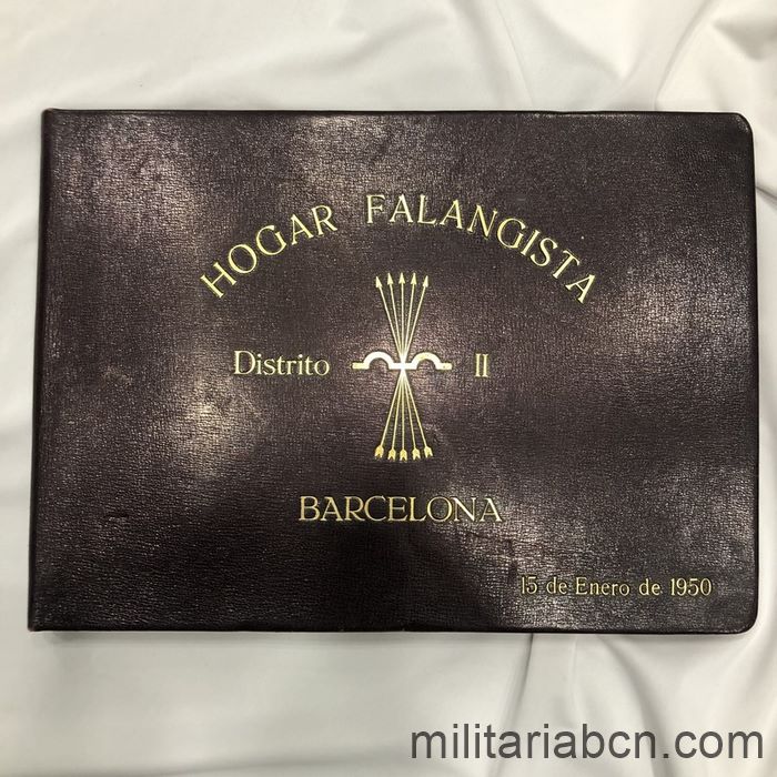 Hogar Falangista. Distrito II de Barcelona. Enero de 1950. Álbum de prensa y comunicados