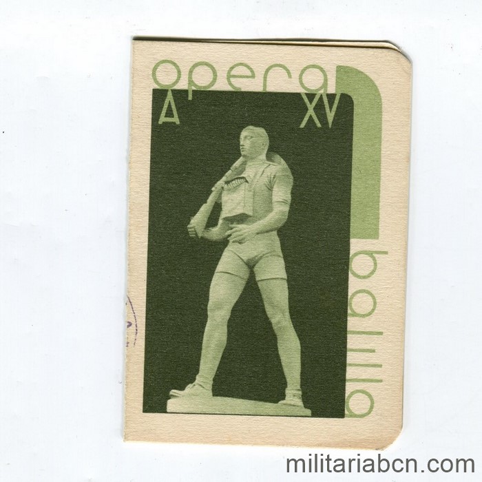 Italia. Carnet de la Opera Nazionale Balilla. Anno XV. Aldo. 1933
