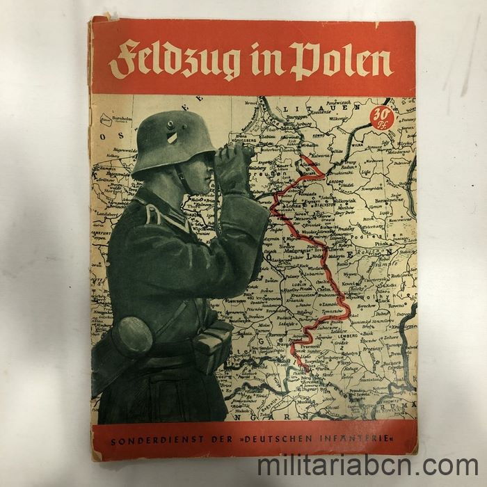 Alemania III Reich. Revista Feldzug in Polen de la campaña de Polonia. 1939