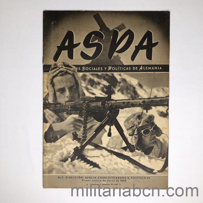 Alemania III Reich. Revista Aspa primer número de marzo de 1943.