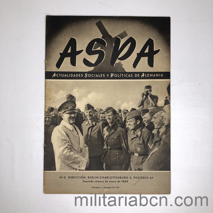 Alemania III Reich. Revista Aspa segundo número de enero de 1943.