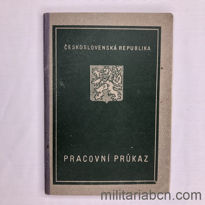 Republica Checoslovaca. Libro del Trabajo modelo 1946