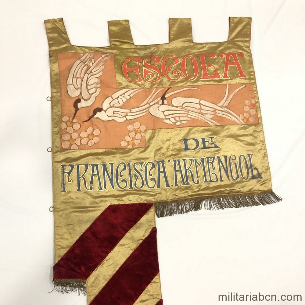Bandera o estandarte de l'Escola Francisca Armengol. Período 2ª República