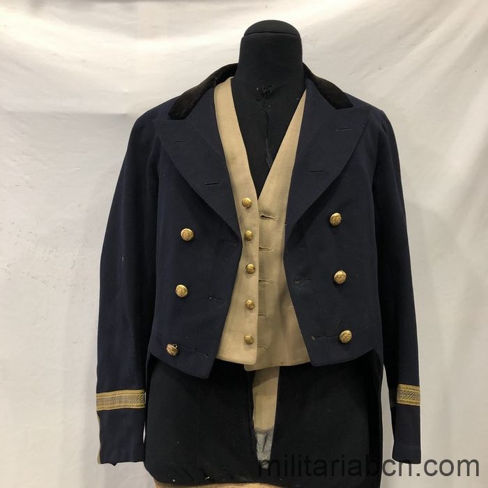 Levita y chaleco Ayudantía Civil de la Casa Real 1899