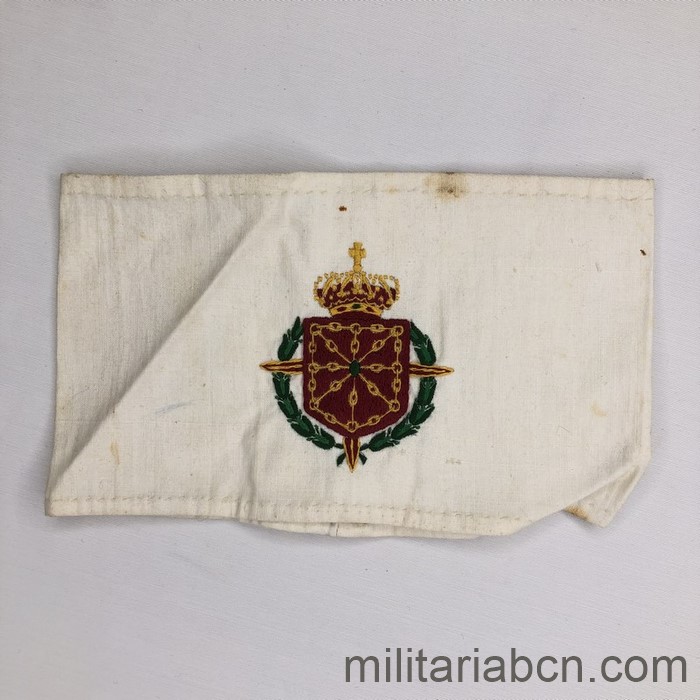 Brazalete de requeté las Brigadas de Navarra de la Guerra Civil Española.