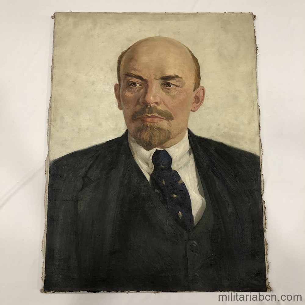 URSS. Retrato o pintura al óleo de Lenin