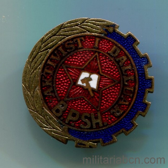 República Popular Socialista de Albania. Insignia de Distinguido Activista del BPSh