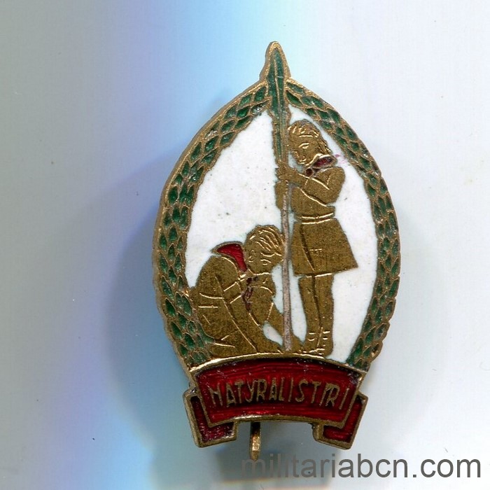 República Popular Socialista de Albania. Insignia de Naturalista de la Unión de Jóvenes de Albania
