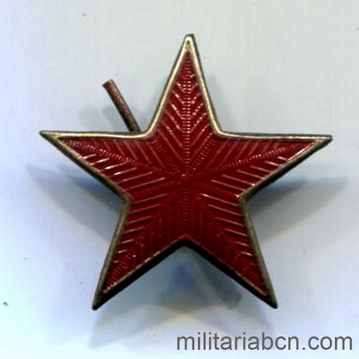 Estrella roja de gorra. Ejército Popular de la República. Guerra Civil Española