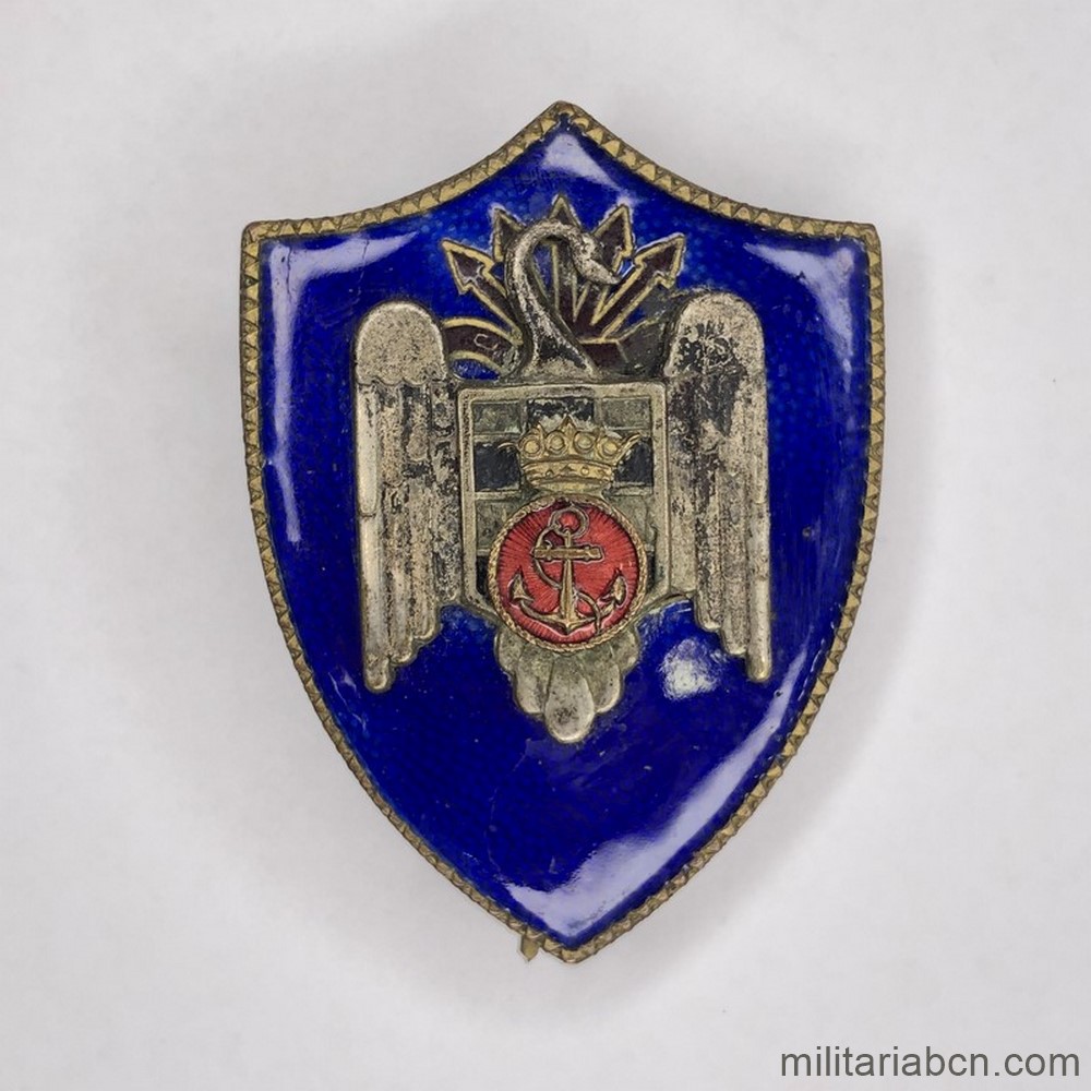 España. Placa de las Milicias Navales Universitarias. Epoca de Franco. M2