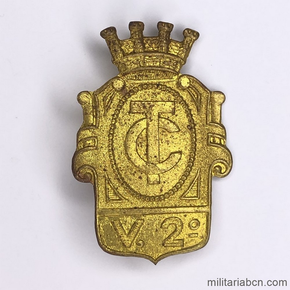 Placa insignia de Vigilante 2º de Campos de Trabajo de la II República y Guerra Civil Española