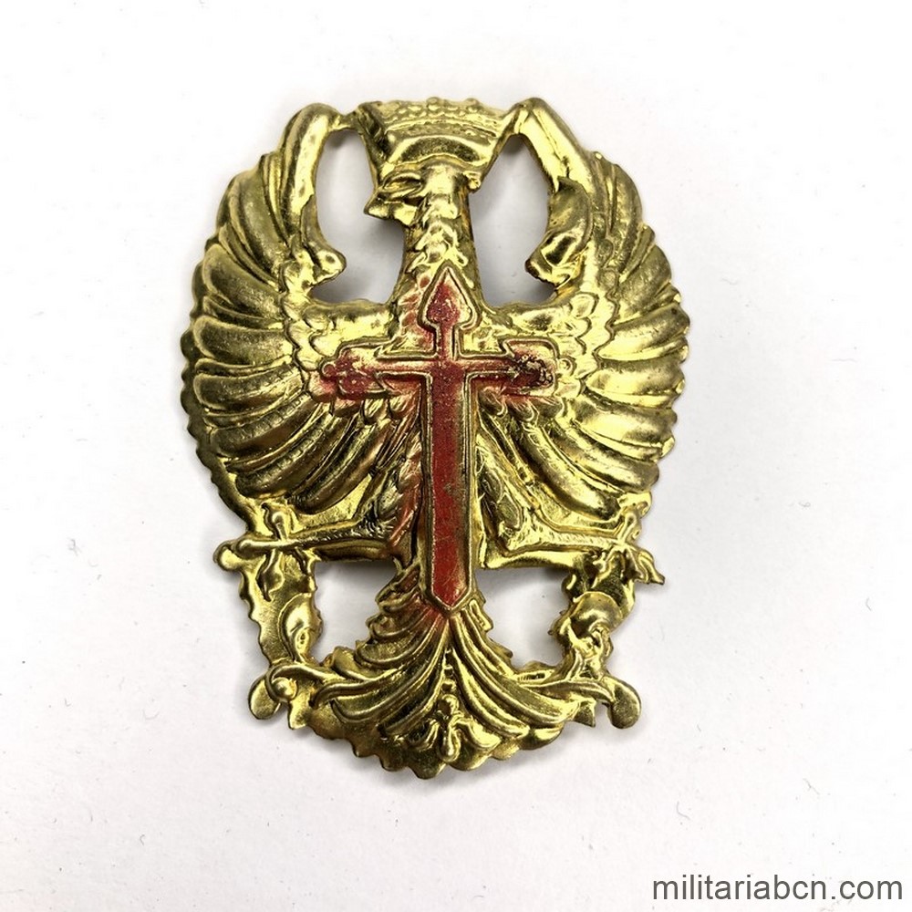 Insignia o placa de casco del Ejército Español. Modelo 1943. Variante A