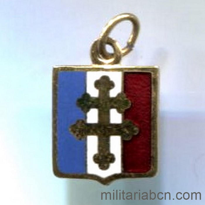 Francia. Medalla de la Resistencia francesa. Esmaltada. 1945. 15 x 11 mm