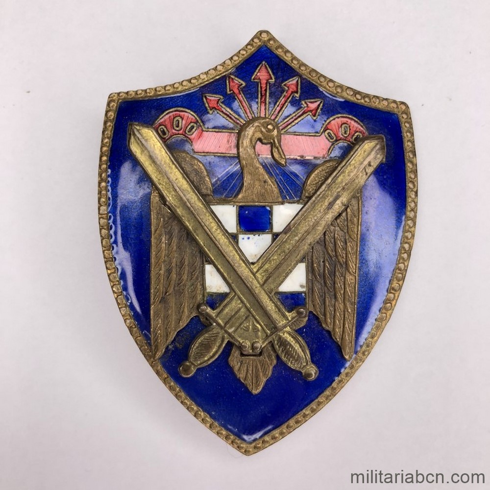 Placa de las Milicias Universitarias. IPS Instrucción Premilitar Superior. Ejército de Tierra.