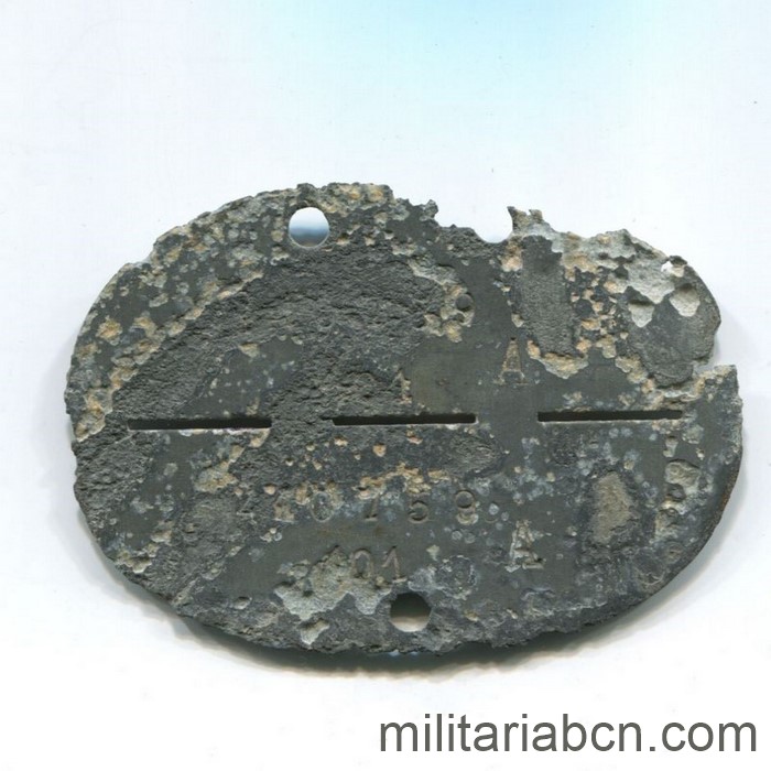 Alemania III Reich. Chapa de Identificación o Erkennungsmarke de Paracaidista. Fallschirmjäger