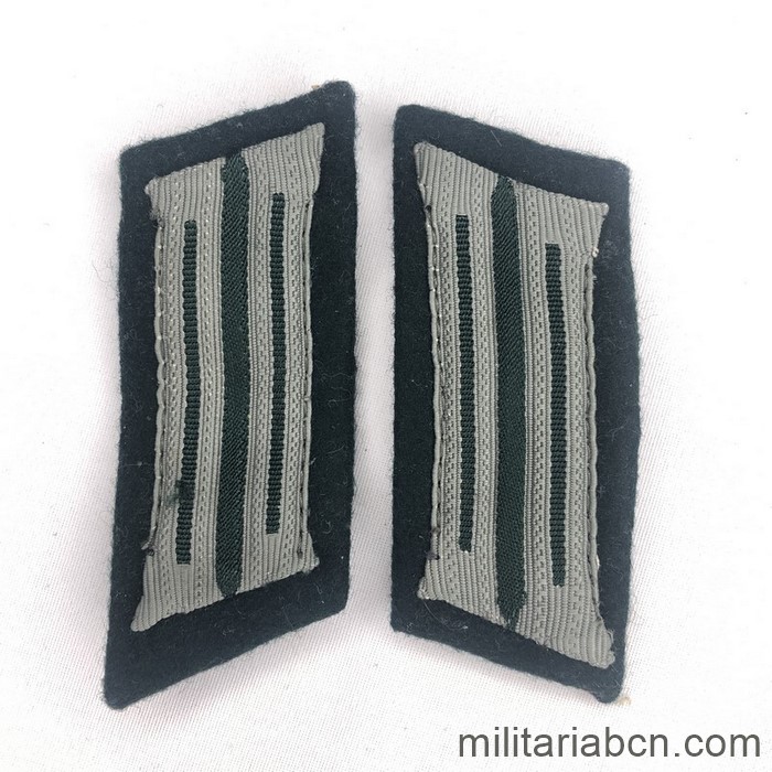 Alemania III Reich. Insignias de cuello (Litzen) de Suboficial de Panzergrenadiere