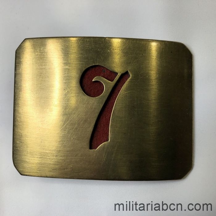 España. Hebilla del 7º Regimiento de Infantería