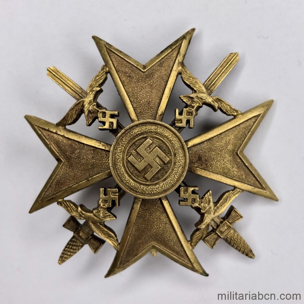 Alemania III Reich. Spanienkreuz o Cruz Española. Versión bronce. Fabricación Meybauer