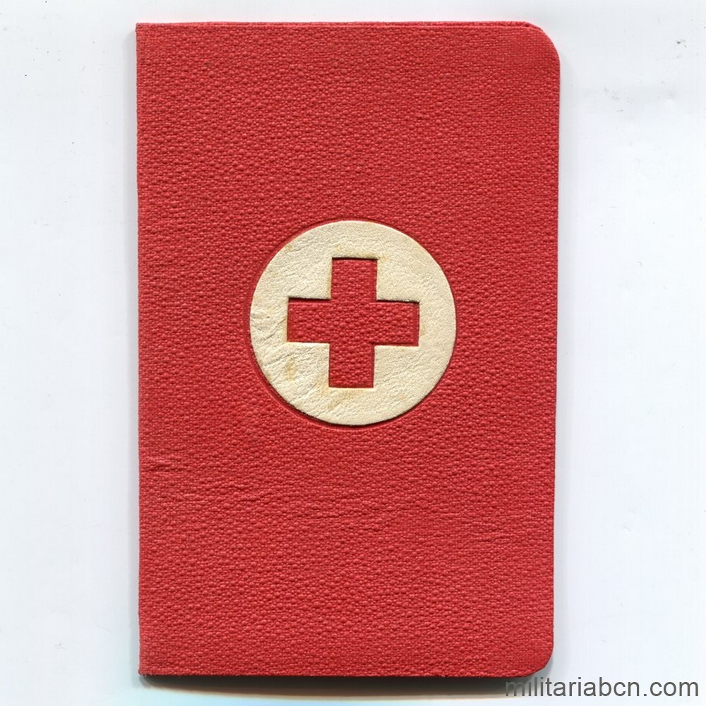 Carnet de Seguro de la Cruz Roja Española. 1924