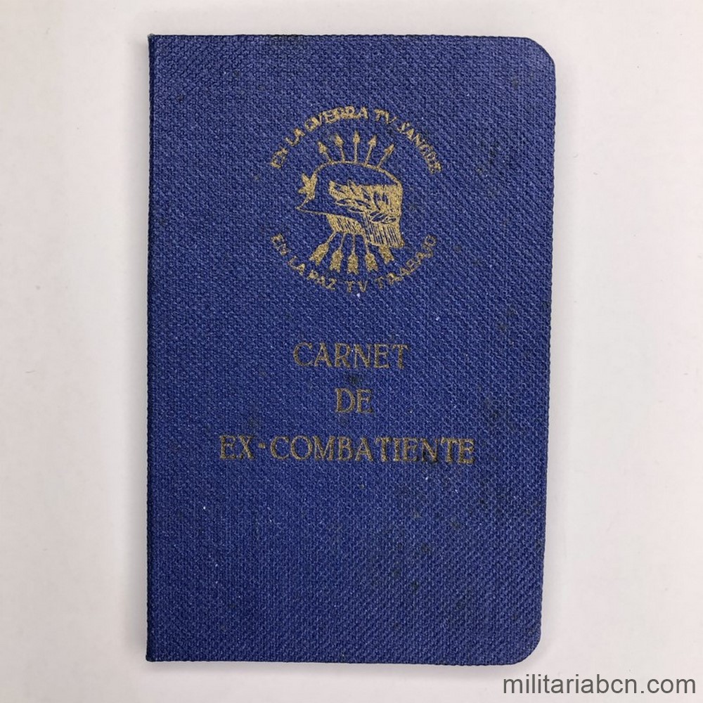 Carnet de Ex Combatiente de un Soldado de Ingenieros. Barcelona