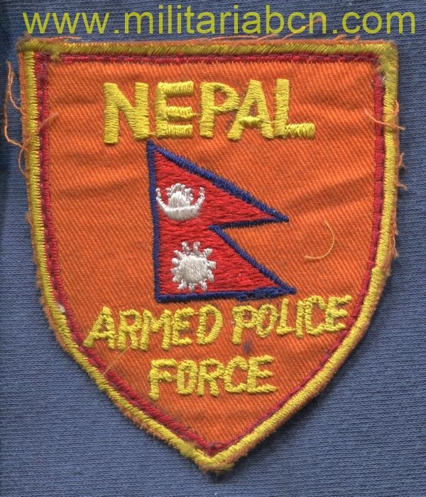 Nepal.  Insignia del Ejército en tela. Policía Militar.