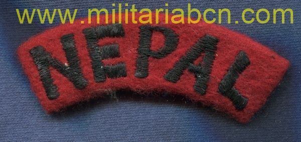 Nepal.  Insignia del Ejército en tela. J1