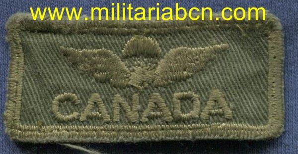 Canadá.  Título paracaidista en tela.