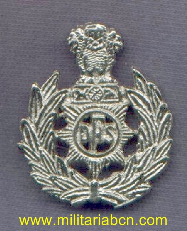 India.  Insignia de boina de Bomberos de la India.