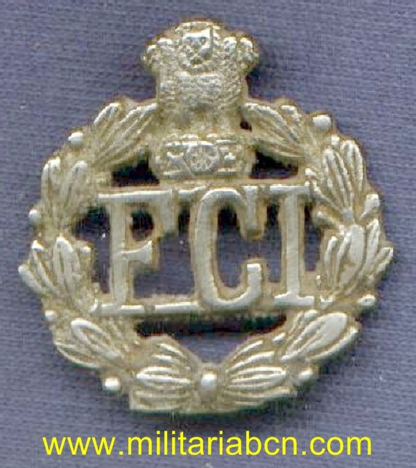 India.  Insignia de boina de la Policía India.