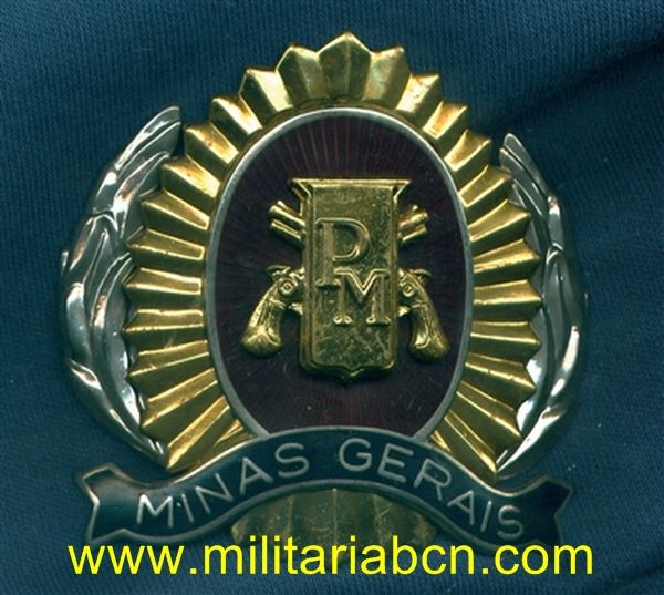Brasil. Placa de la Policía Militar del Brasil. Minas Gerais.