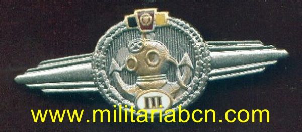 Alemania. República Democrática. Buceador de combate 1960-1963. III Clase.Metal.