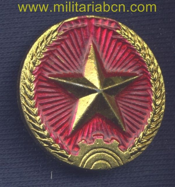 República Socialista de Vietnam del Norte.  Insignia de gorra del Ejército.  32 mm.